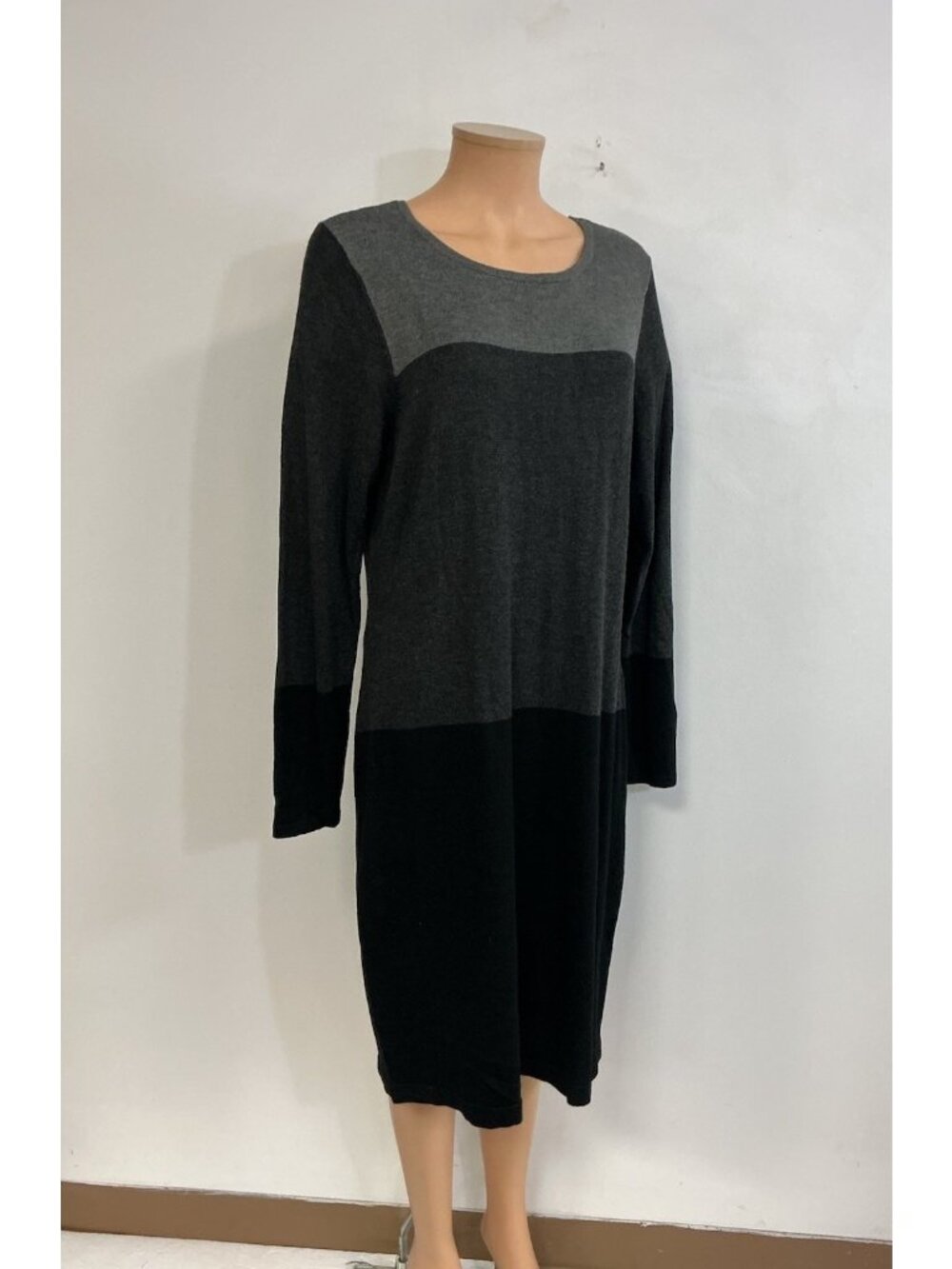 Gray Knit Sweater Dress Womens XL